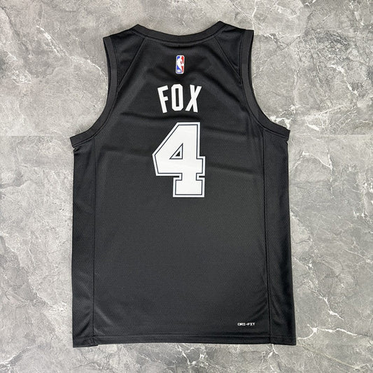 Camiseta NBA San Antonio Spurs – FOX #4 – City Edition · negra · 2026/27 - vista 2