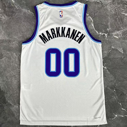 Camiseta NBA Utah Jazz – MARKKANENE #00 – blanca · 2026 - vista 2