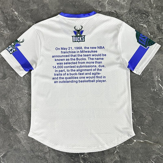 Camiseta NBA retro Milwaukee Bucks – Retro · blanca · 2026 - vista 2