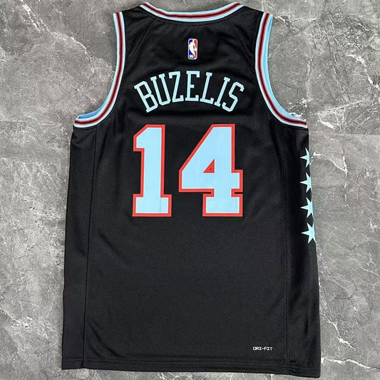 Camiseta NBA Chicago Bulls – BUZELIS #14 – negra · 2026 - vista 2