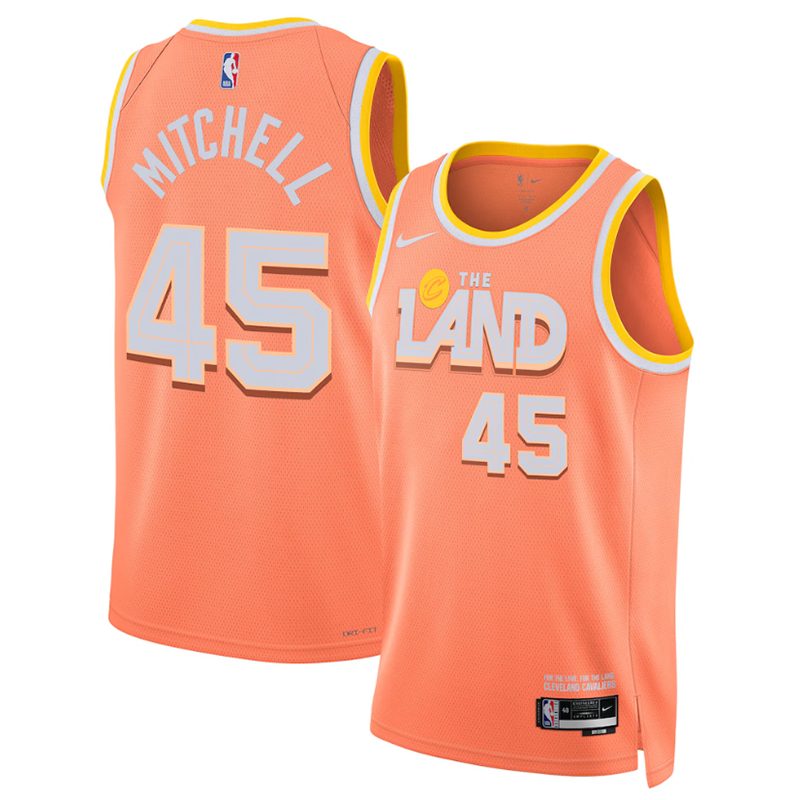 Camiseta NBA retro Cleveland Cavaliers – MITCHELL #45 – City Edition · naranja · 2026 - vista 1