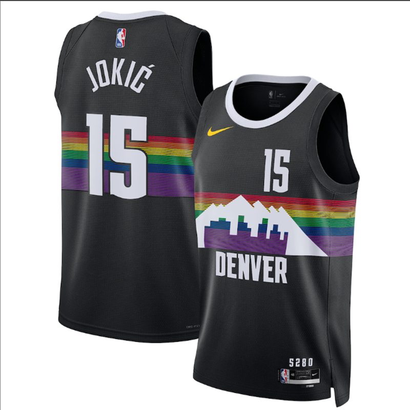 Camiseta NBA Denver Nuggets – JOKIC #15 – City Edition · negra · 2026 - vista 1
