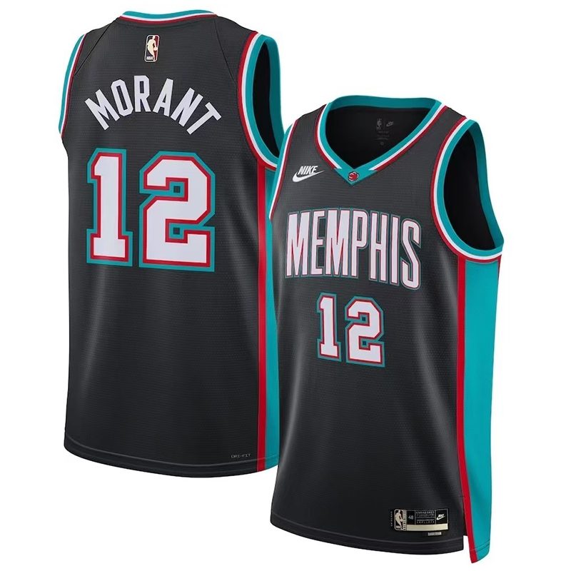 Camiseta NBA retro Memphis Grizzlies – MORANT #12 – Retro · negra · 2026 - vista 1