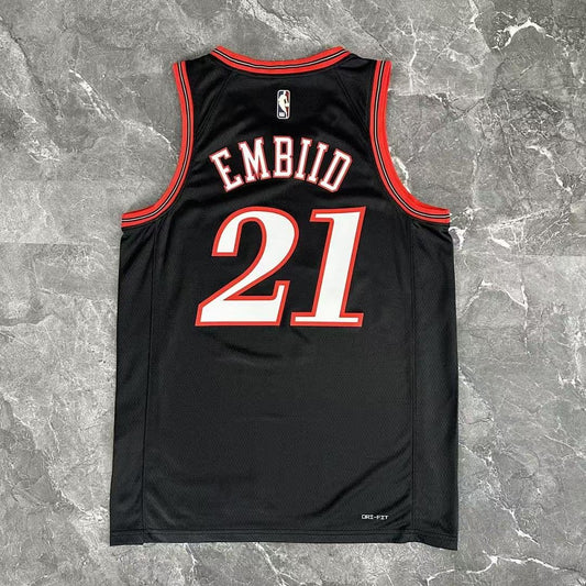 Camiseta NBA retro Philadelphia 76ers – EMBIID #21 – Retro · negra · 2026 - vista 2