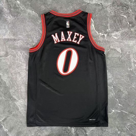 Camiseta NBA retro Philadelphia 76ers – MAXEY #0 – City Edition · negra · 2026 - vista 2