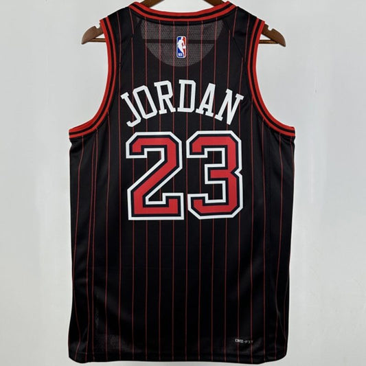Camiseta NBA Chicago Bulls – JORDAN #23 – negra · 2025/26 - vista 2