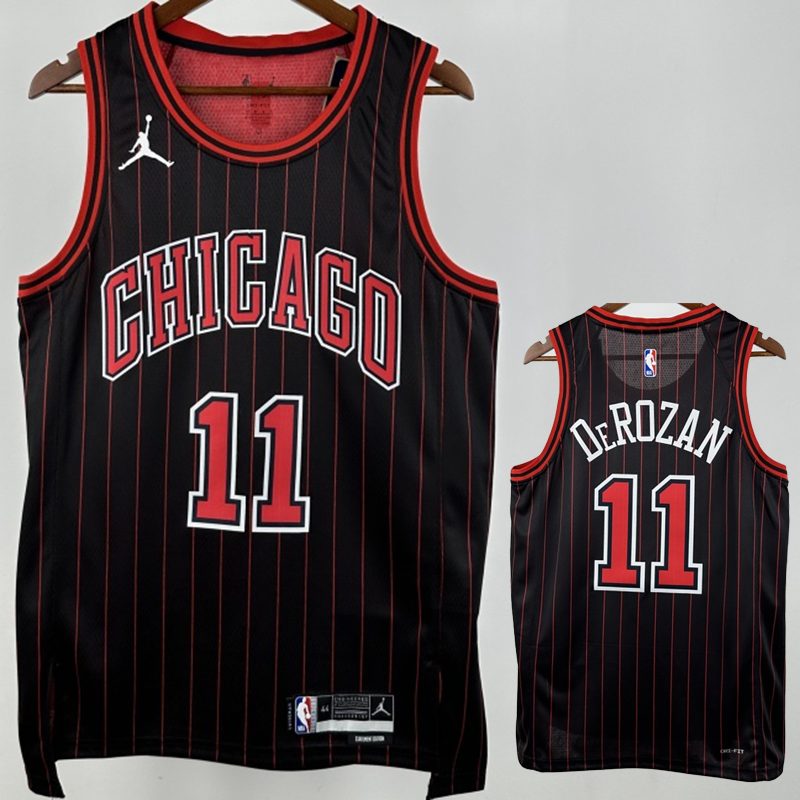 Camiseta NBA Chicago Bulls – DEROZAN #11 – negra · 2025/26 - vista 1