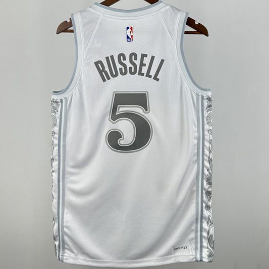 Camiseta NBA Dallas Mavericks – RUSSELL #5 – City Edition · blanca · 2025/26 - vista 2