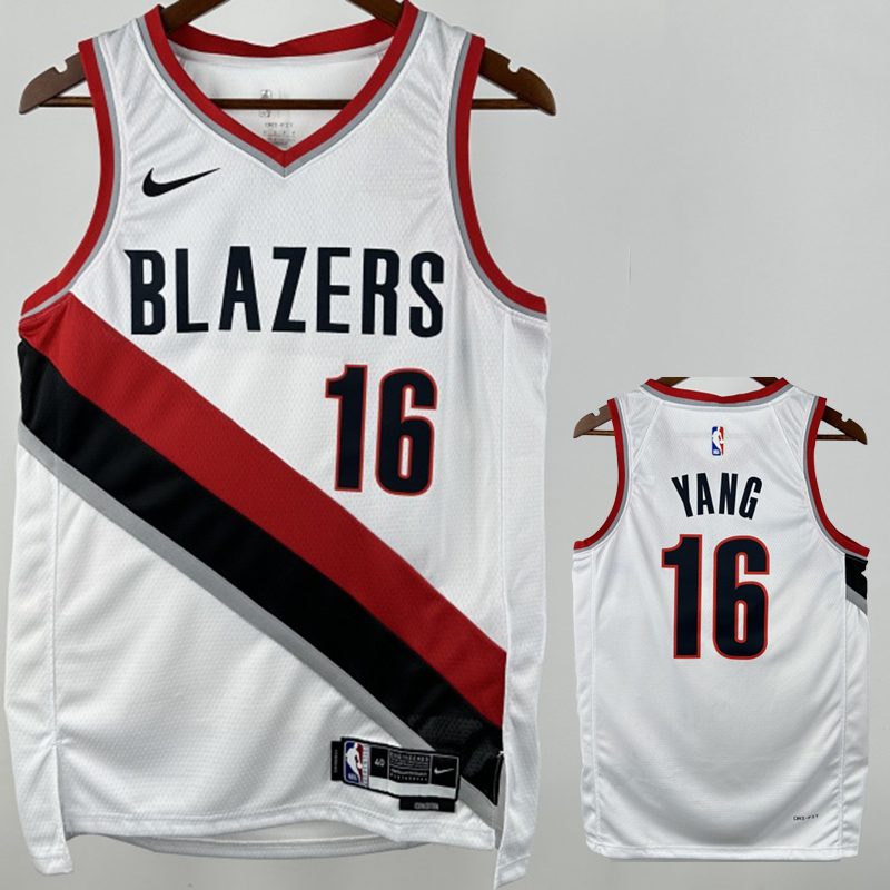 Camiseta NBA Portland Trail Blazers – YANG #16 – blanca - vista 1