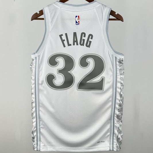 Camiseta NBA Dallas Mavericks – FLAGG #32 – City Edition · blanca - vista 2