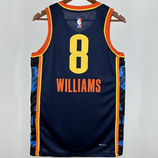 Camiseta NBA Oklahoma City Thunder – WILLIANS #8 – City Edition · azul zafiro · 2025/26 - vista 2