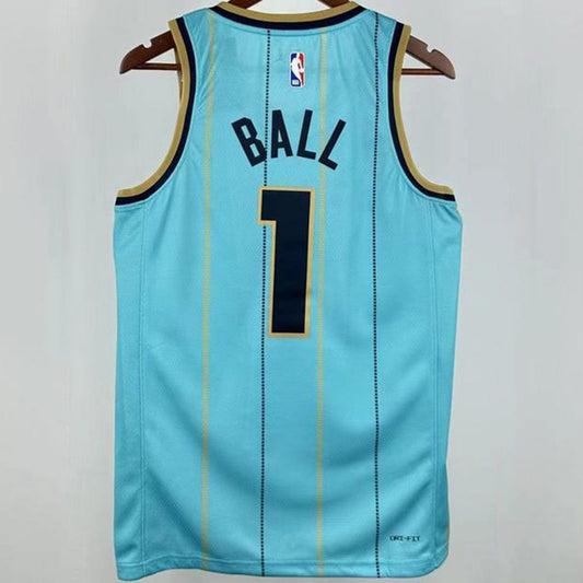 Camiseta NBA Charlotte Hornets – BALL #1 – City Edition · azul · 2025/26 - vista 2