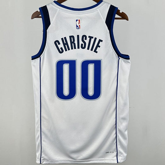 Camiseta NBA Dallas Mavericks – CHRISTIE #00 – blanca · 2025 - vista 2