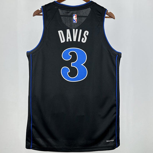 Camiseta NBA Dallas Mavericks – DAVIS #3 – negra · 2025 - vista 2