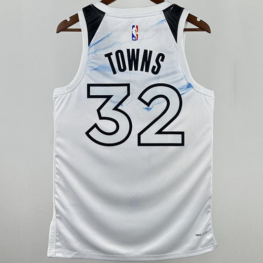 Camiseta NBA Minnesota Timberwolves – TOWNS #32 – City Edition · blanca · 2025 - vista 2