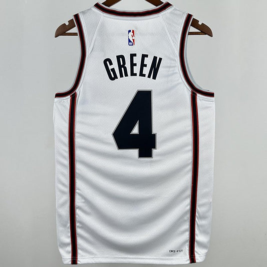 Camiseta NBA Houston Rockets – GREEN #4 – City Edition · blanca · 2025 - vista 2