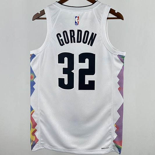 Camiseta NBA Denver Nuggets – GORDON #32 – City Edition · blanca · 2025 - vista 2
