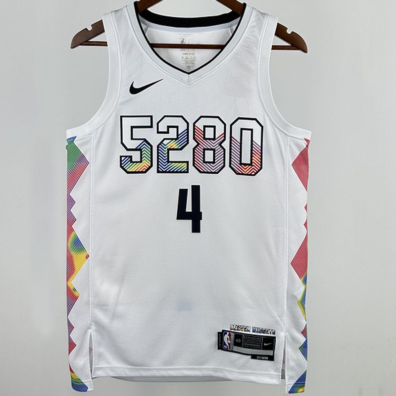 Camiseta NBA Denver Nuggets – WESTBROOK #4 – City Edition · blanca · 2025 - vista 1