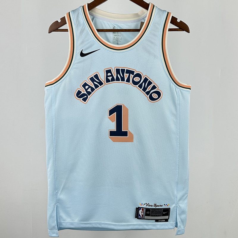 Camiseta NBA San Antonio Spurs – WEMBANYAMA #1 – City Edition · azul claro · 2025 - vista 1