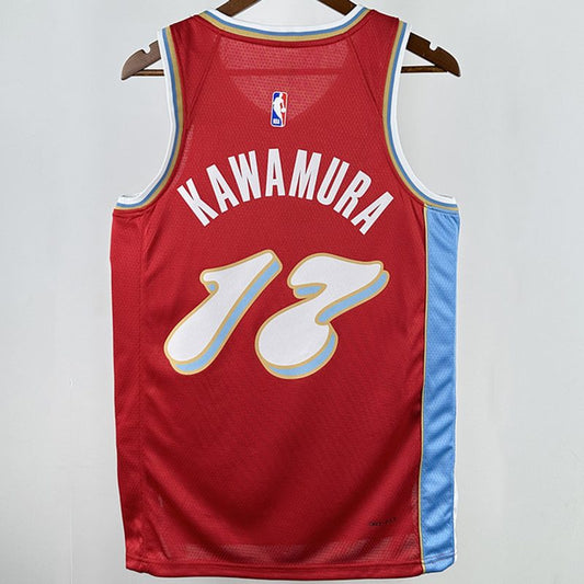 Camiseta NBA Memphis Grizzlies – KAWAMURA #17 – City Edition · roja · 2025 - vista 2