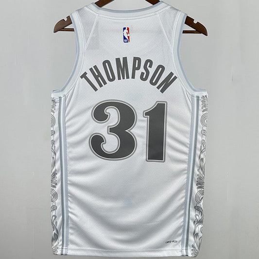 Camiseta NBA Dallas Mavericks – THOMPSON #31 – blanca · 2025 - vista 2