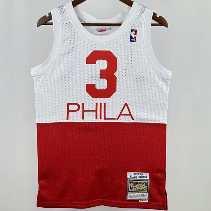 Camiseta NBA retro Philadelphia 76ers – IVERSON #3 – Retro · blanca · 2003/04 - vista 1