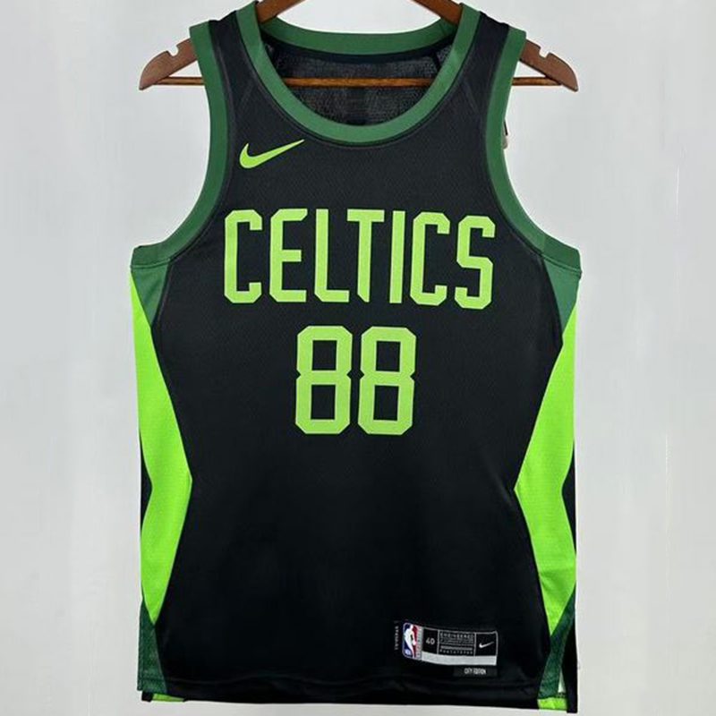 Camiseta NBA Boston Celtics – QUETA #88 – City Edition · negra · 2025 - vista 1