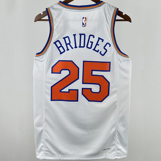 Camiseta NBA New York Knicks – BRIDGES #25 – City Edition · blanca · 2025 - vista 2