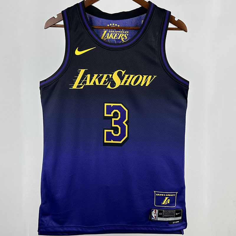 Camiseta NBA Los Angeles Lakers – DAVIS #3 – City Edition · 2025 - vista 1