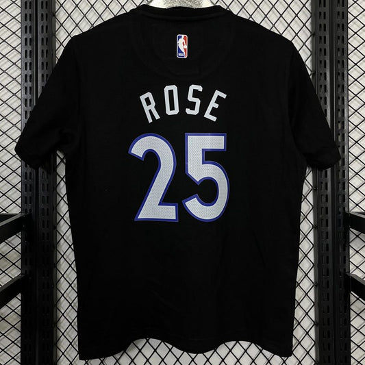Camiseta casual NBA Ropa NBA – ROSE #25 – negra · 2025 - vista 2
