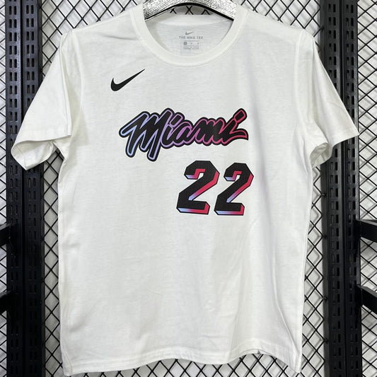 Camiseta casual NBA Miami Heat – BUTLER #22 – blanca · 2025 - vista 2