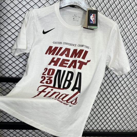 Camiseta casual NBA Miami Heat – blanca · 2025 - vista 2