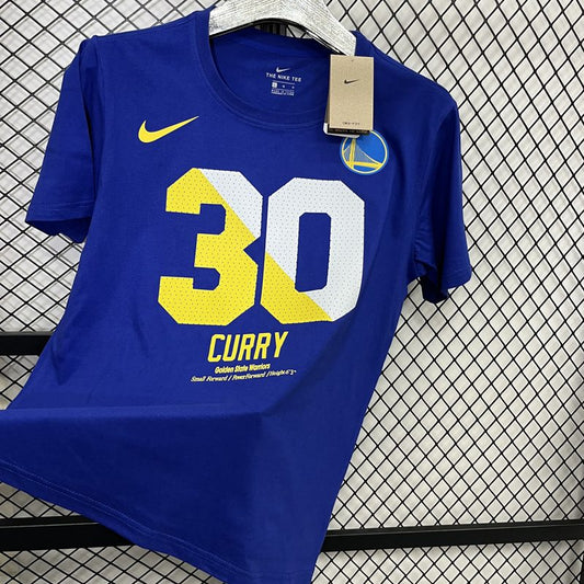 Camiseta casual NBA Golden State Warriors – CURRY #30 – azul · 2025 - vista 2