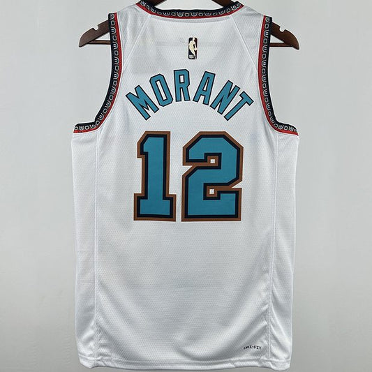 Camiseta NBA Memphis Grizzlies – MORANT #12 – blanca · 2025 - vista 2