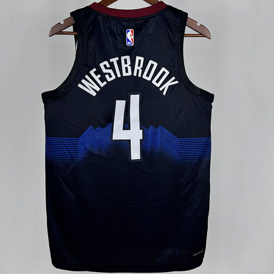 Camiseta NBA Denver Nuggets – WESTBROOK #4 – City Edition · negra · 2024 - vista 2