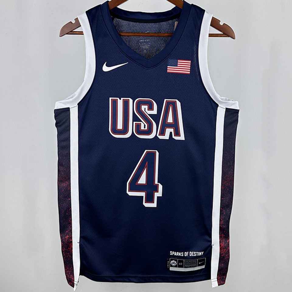 Camiseta NBA Selecciones y Juegos Olímpicos – CURRY #4 – azul zafiro · 2025 - vista 1