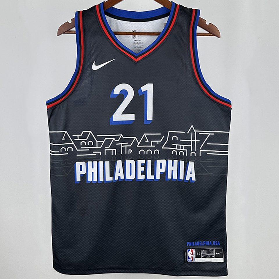 Camiseta NBA Philadelphia 76ers – EMBIID #21 – City Edition · azul zafiro · 2021 - vista 1