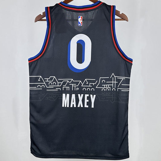 Camiseta NBA Philadelphia 76ers – MAXEY #0 – City Edition · azul zafiro · 2021 - vista 2