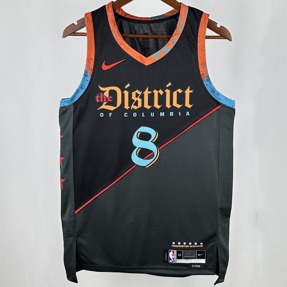 Camiseta NBA Washington Wizards – AVDIJA #8 – City Edition · negra · 2025 - vista 1