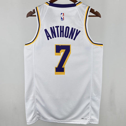 Camiseta NBA Los Angeles Lakers – ANTHONY #7 – blanca · 2025 - vista 2