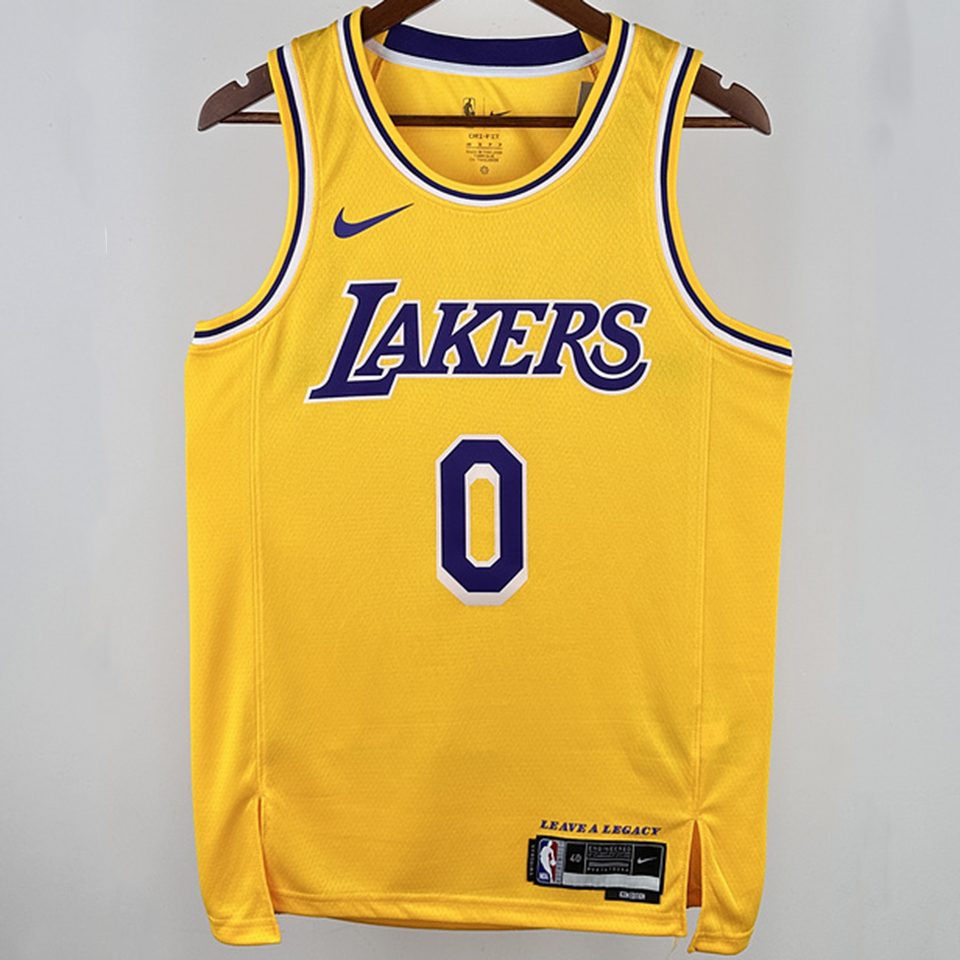 Camiseta NBA Los Angeles Lakers – WETBROOK #0 – amarilla · 2025 - vista 1