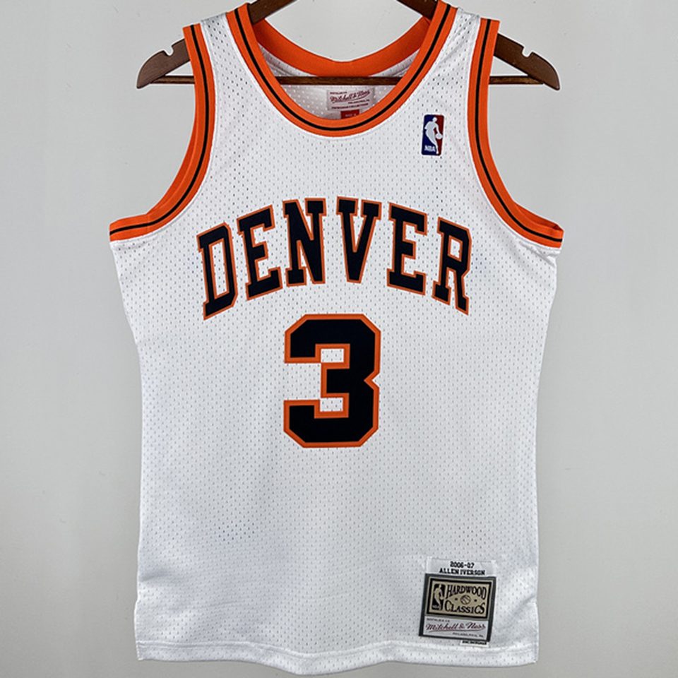 Camiseta NBA retro Denver Nuggets – IVERSON #3 – Retro · blanca · 2006/07 - vista 1