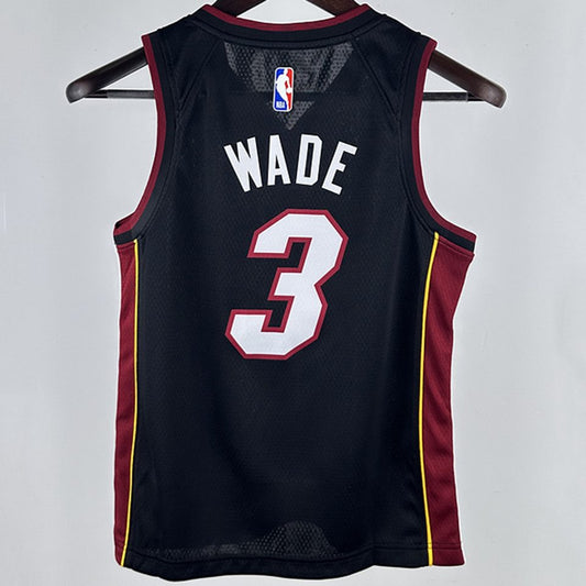 Camiseta NBA Miami Heat – WADE #3 – negra · 2024/25 - vista 2