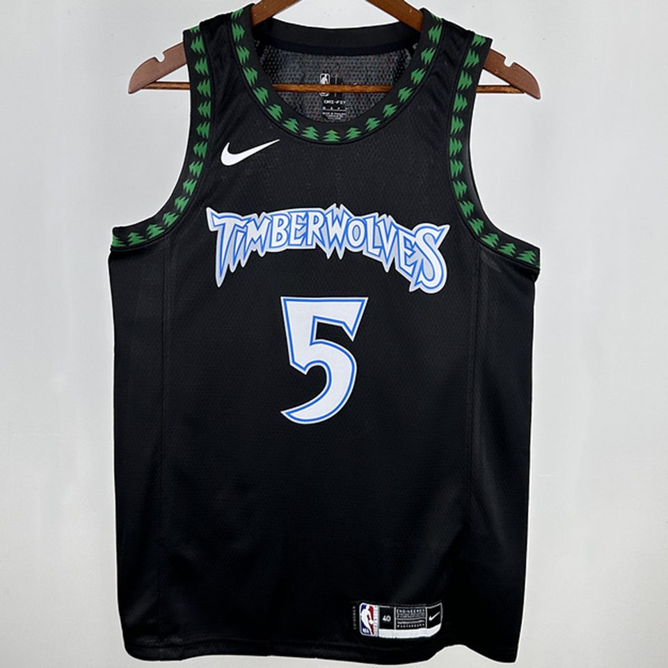 Camiseta NBA retro Minnesota Timberwolves – EDWARDS #5 – Retro · negra - vista 1