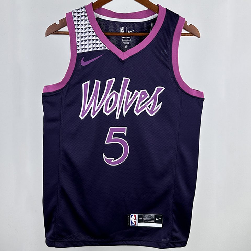 Camiseta NBA Minnesota Timberwolves – EDWARDS #5 – negra - vista 1