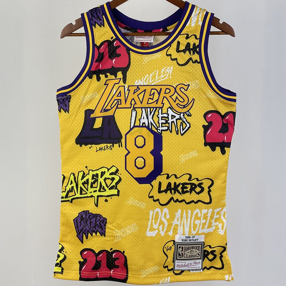 Camiseta NBA retro Los Angeles Lakers – BRYANT #8 – Retro · amarilla · 1996/97 - vista 1