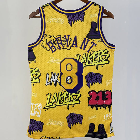 Camiseta NBA retro Los Angeles Lakers – BRYANT #8 – Retro · amarilla · 1996/97 - vista 2