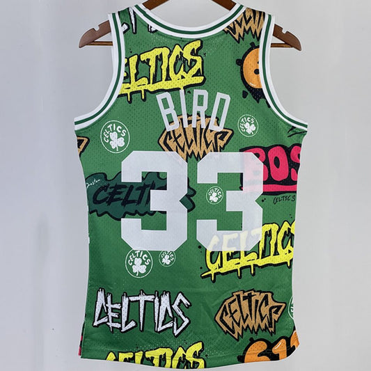 Camiseta NBA retro Boston Celtics – BIRD #33 – Retro · verde · 1985/86 - vista 2