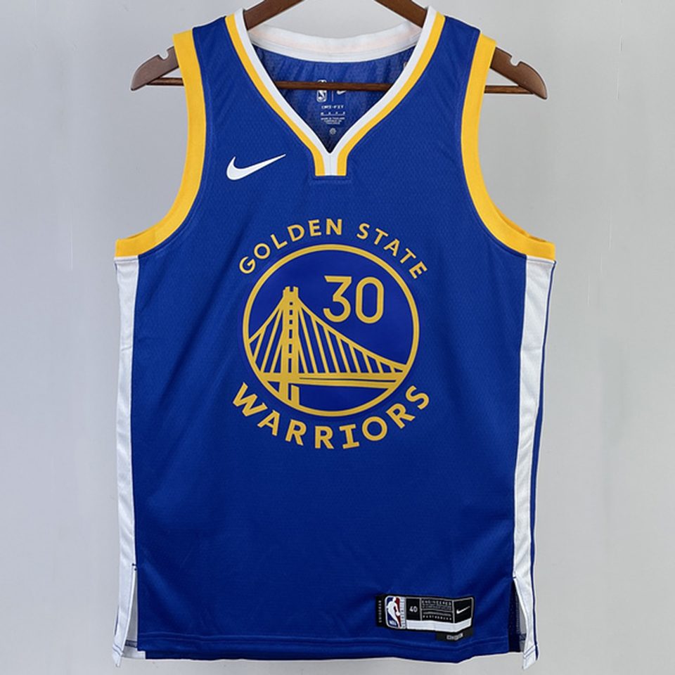 Camiseta NBA Golden State Warriors – CURRY #30 – azul · 2023/24 - vista 1