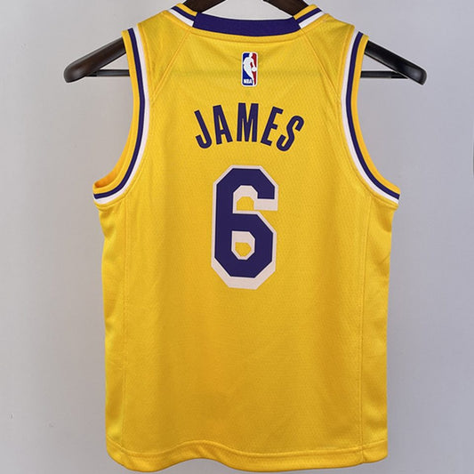Camiseta NBA Los Angeles Lakers – JAMES #6 – amarilla - vista 2